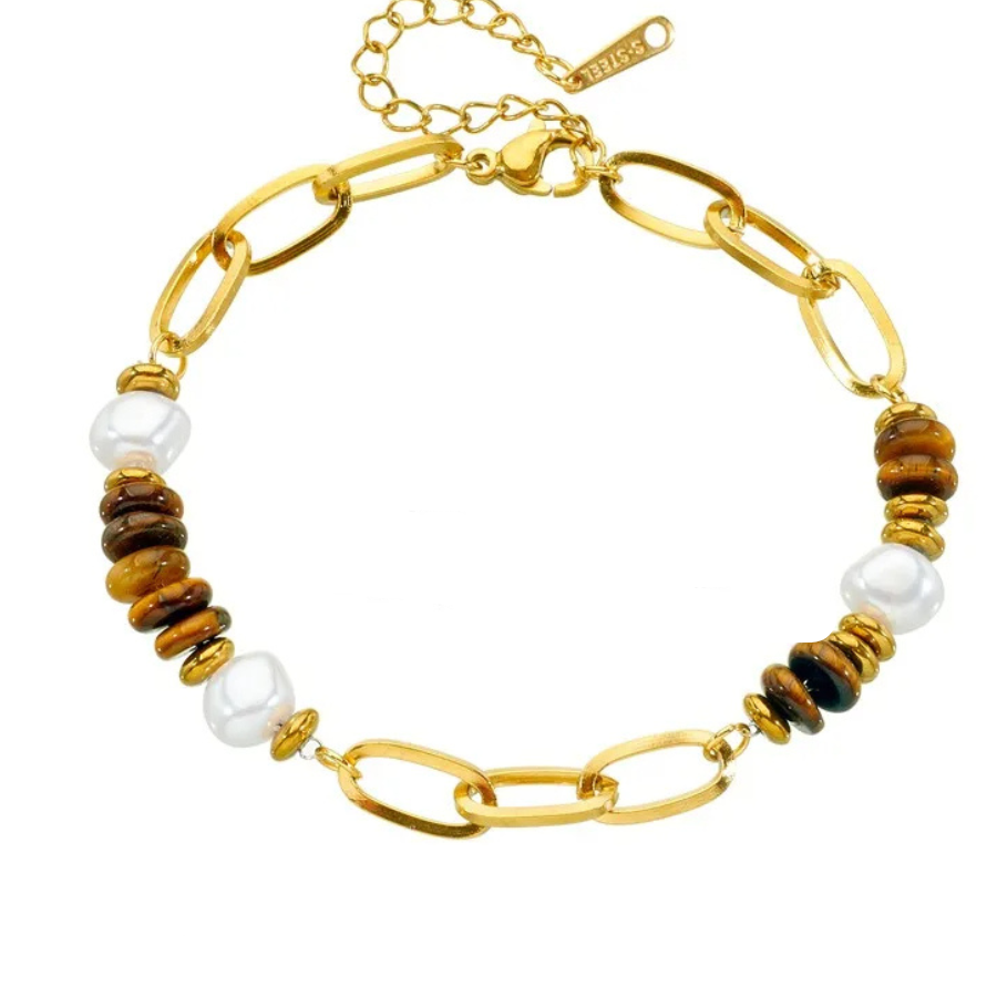 Pulsera de perla ojo de tigre